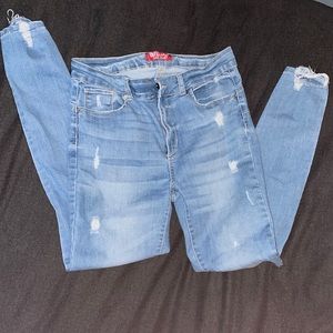 Distressed jeans